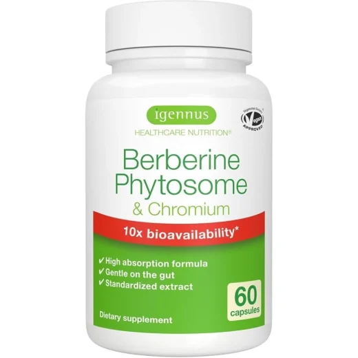 Igennus Healthcare Nutrition Berberine Phytosome & Chromium Picolinate Vegan Capsules (60's)