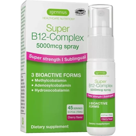 Igennus Healthcare Nutrition Super Vitamin B12 5000mcg Sublingual Spray (15ml)