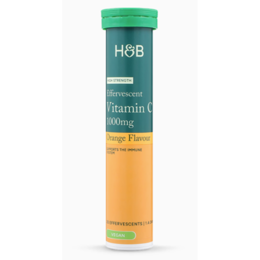 Holland & Barrett Effervescent Vitamin C 1000mg + Zinc 15mg—Orange Flavour 20’s