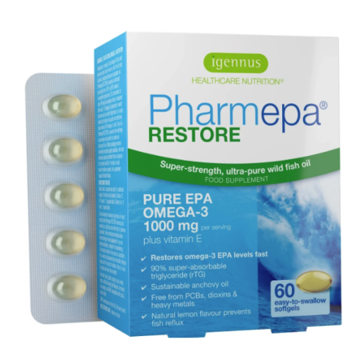 Igennus Healthcare Nutrition Pharmepa Restore Omega 3 1000mg Sfg — Omega 3 + Evening Primrose & Vit E (60's)