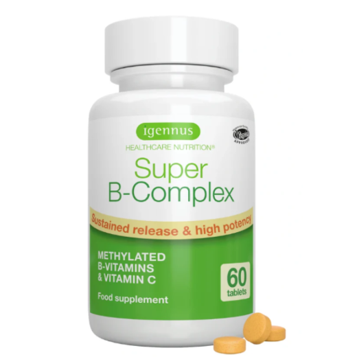 Igennus Healthcare Nutrition Super Vitamin B-Complex Tabs — with Vitamin C & Methylfolate (60's)