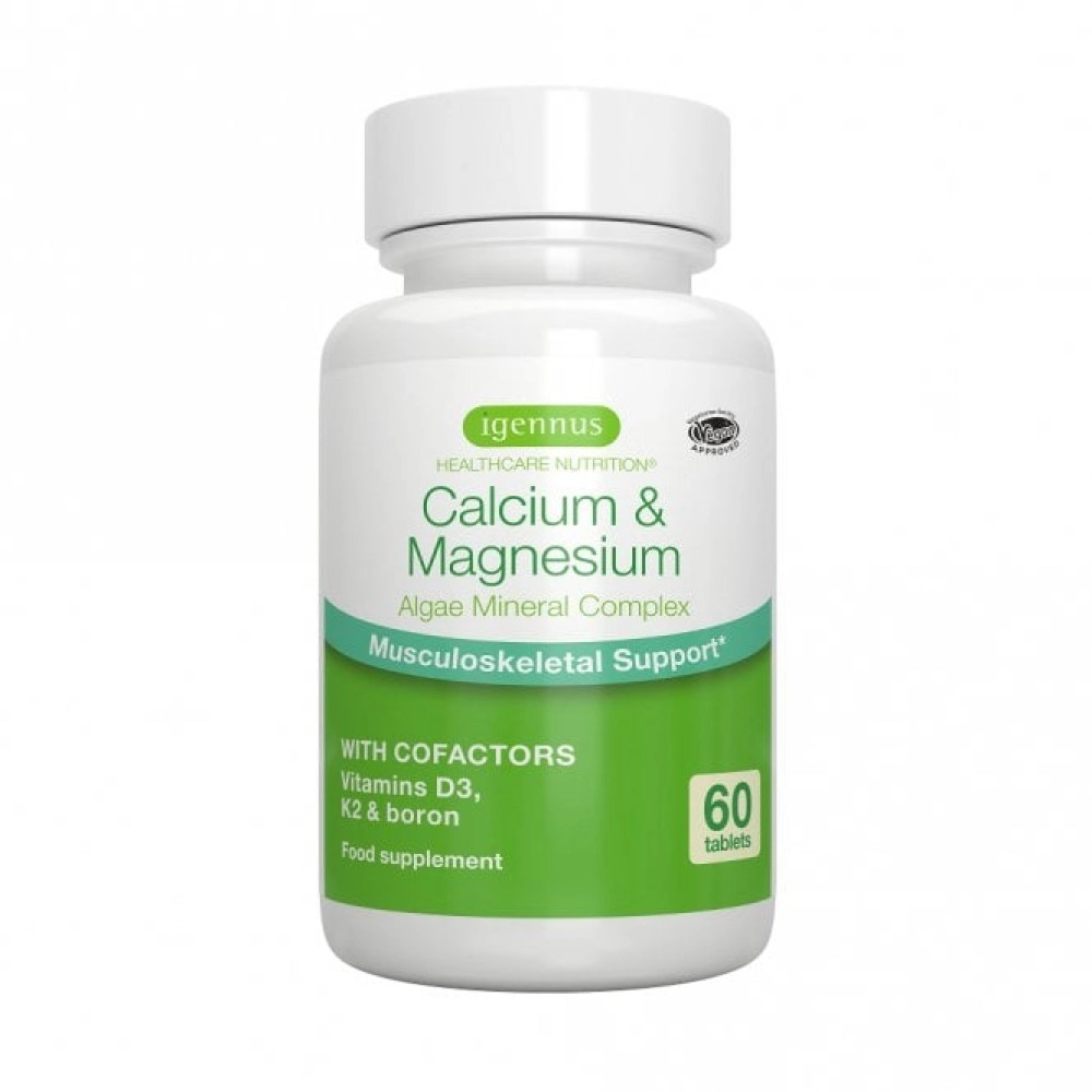 Igennus Healthcare Nutrition Calcium & Magnesium Complex Veg Tablets — with Vitamin D3, K2 & Boron (60's)